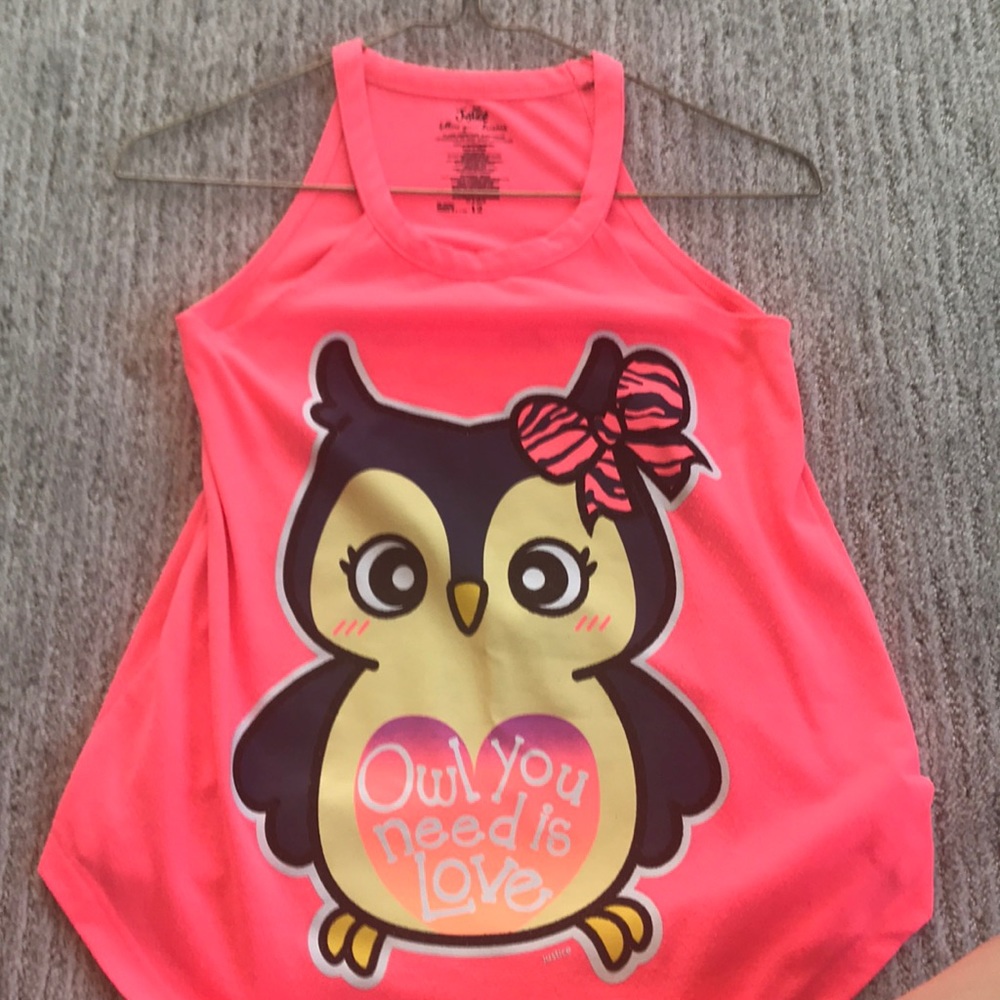 justice neon pink halter top